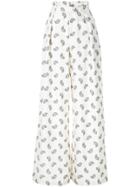 Zimmermann Paisley Print Flared Trousers - Nude & Neutrals