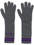 No21 Long Logo Gloves - Grey