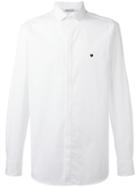 Neil Barrett Small Heart Shirt, Men's, Size: 39, White, Cotton/polyamide/spandex/elastane