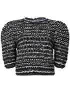 Adam Lippes Puff Sleeve Tweed Sweater - Unavailable