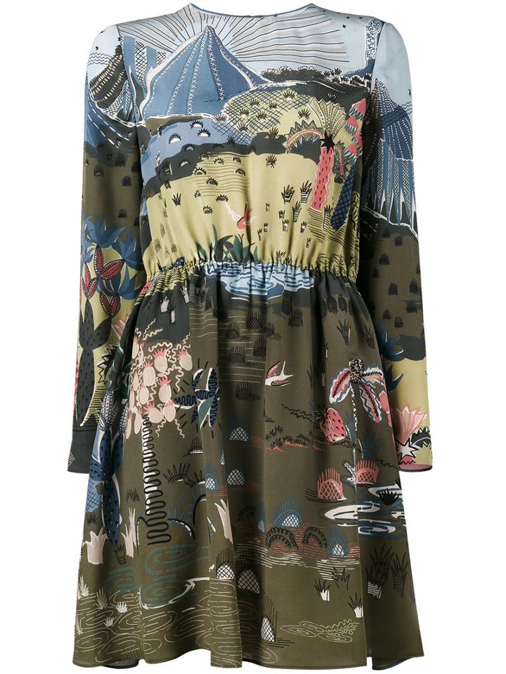Valentino - Jungle Of Delight Dress - Women - Silk - 38, Green, Silk