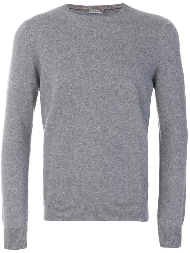 Barba Crew Neck Sweater - Grey