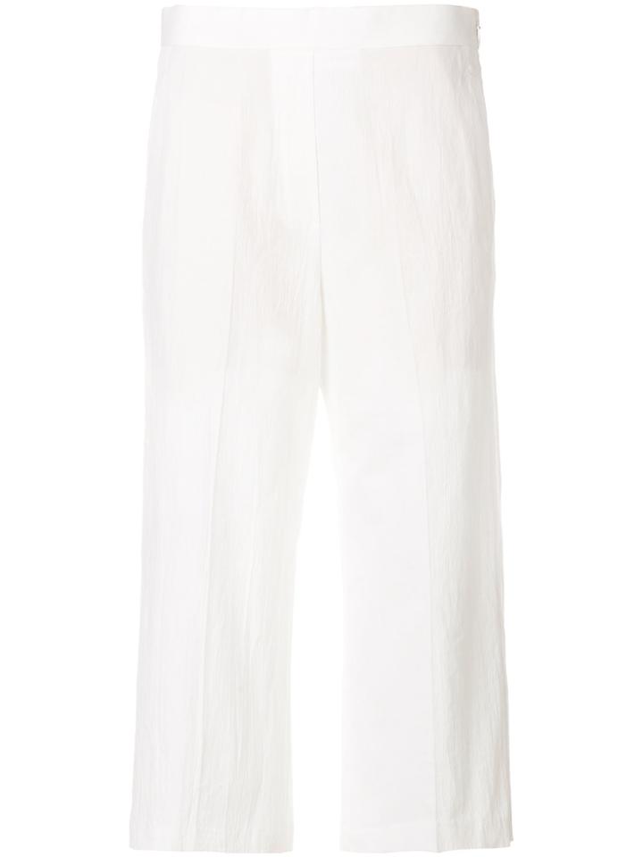 Neil Barrett Cropped Straight-fit Trousers - White