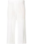 Neil Barrett Cropped Straight-fit Trousers - White