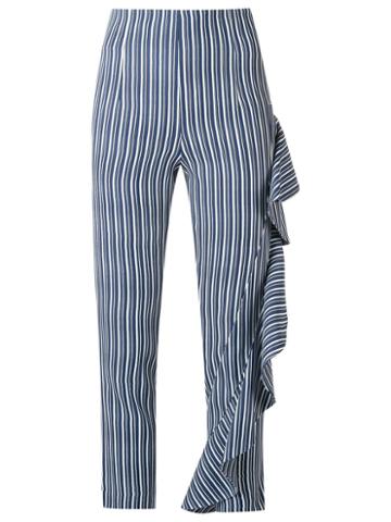 Giuliana Romanno Cropped Trousers, Women's, Size: 38, Blue, Viscose