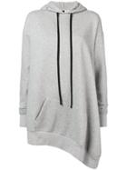 Unravel Project Asymmetric Terry Hoodie - Grey