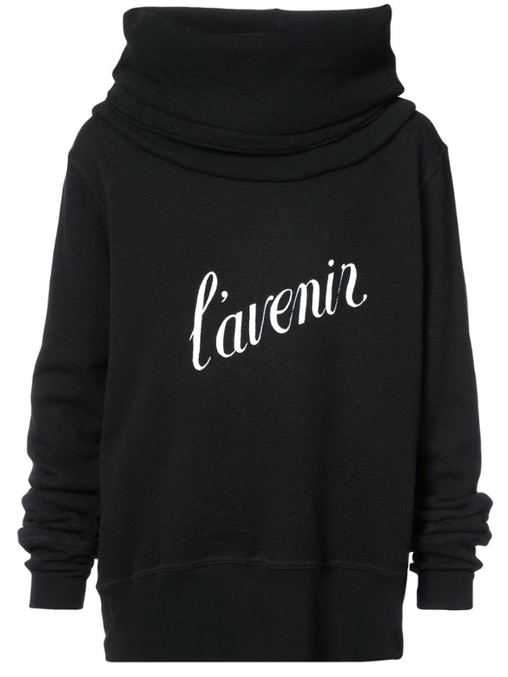 Ann Demeulemeester Funnel Neck Sweatshirt - Black
