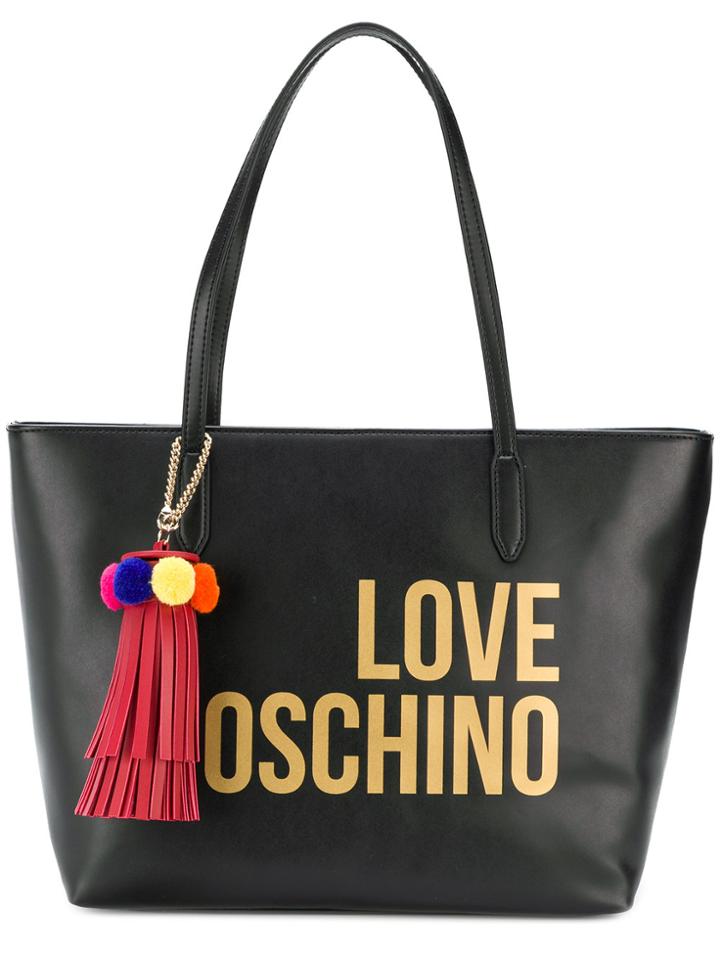 Love Moschino Logo Print Tote - Black
