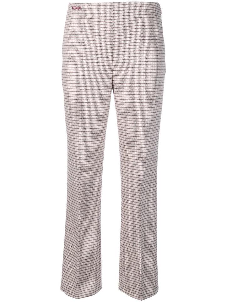 Fendi Micro Check Cigarette Trousers - Pink