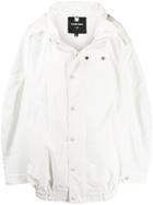 Chen Peng Oversized Hooded Jacket - White