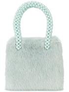 Shrimps Beaded Round Top Handle Tote - Green