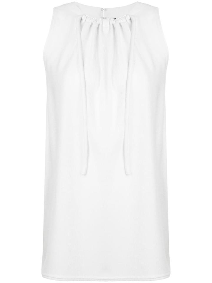 Proenza Schouler Textured Crepe Tie Detail Top - White