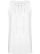 Proenza Schouler Textured Crepe Tie Detail Top - White