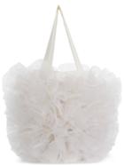 Comme Des Garçons Noir Kei Ninomiya Ruched Tote - White