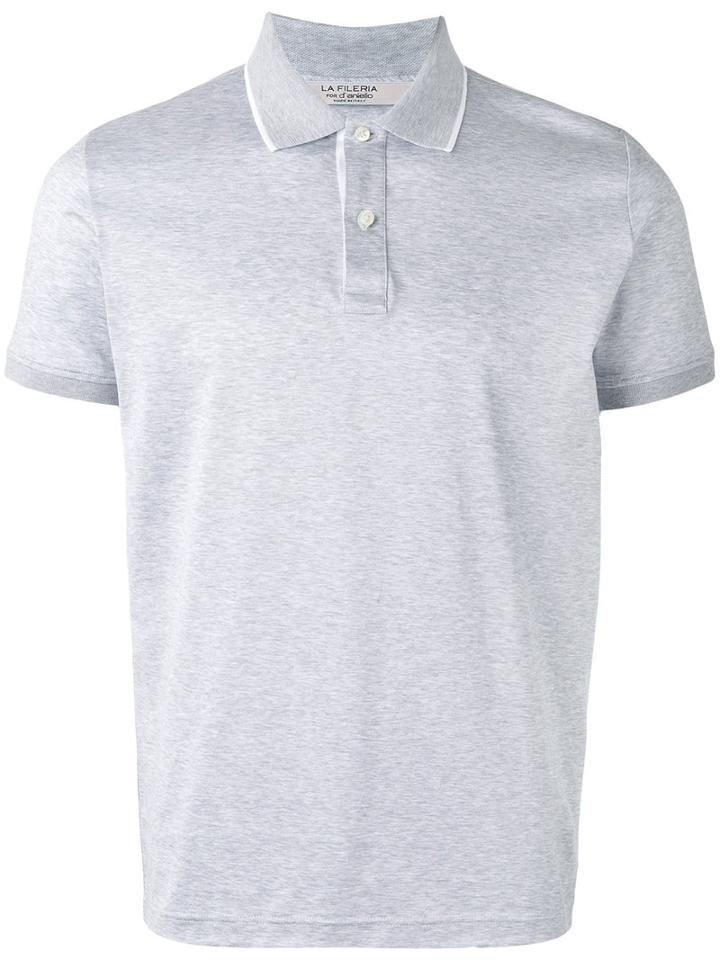 La Fileria For D'aniello Classic Polo Shirt, Men's, Size: 52, Grey, Cotton