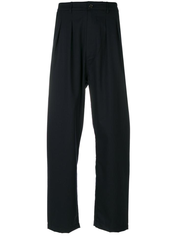 Universal Works Front Pleat Wide-leg Trousers - Blue