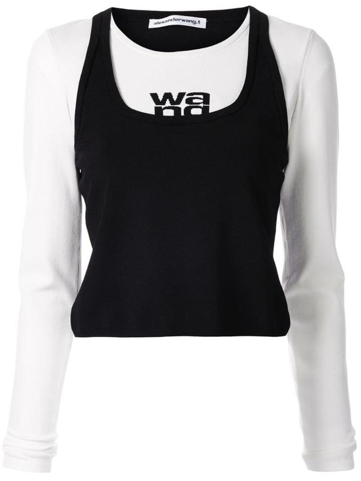 Alexander Wang Double Faced Knitted Top - White