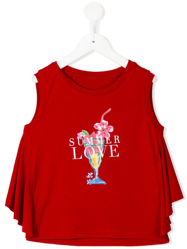 Lapin House - Love Blouse - Kids - Spandex/elastane/rayon - 10 Yrs, Girl's, Red