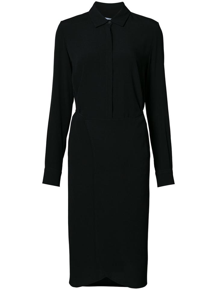 Rosetta Getty - Midi Shirt Dress - Women - Silk/viscose - 10, Black, Silk/viscose
