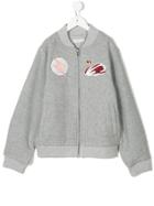 Stella Mccartney Kids Teen Embroidered Bomber Jacket - Grey