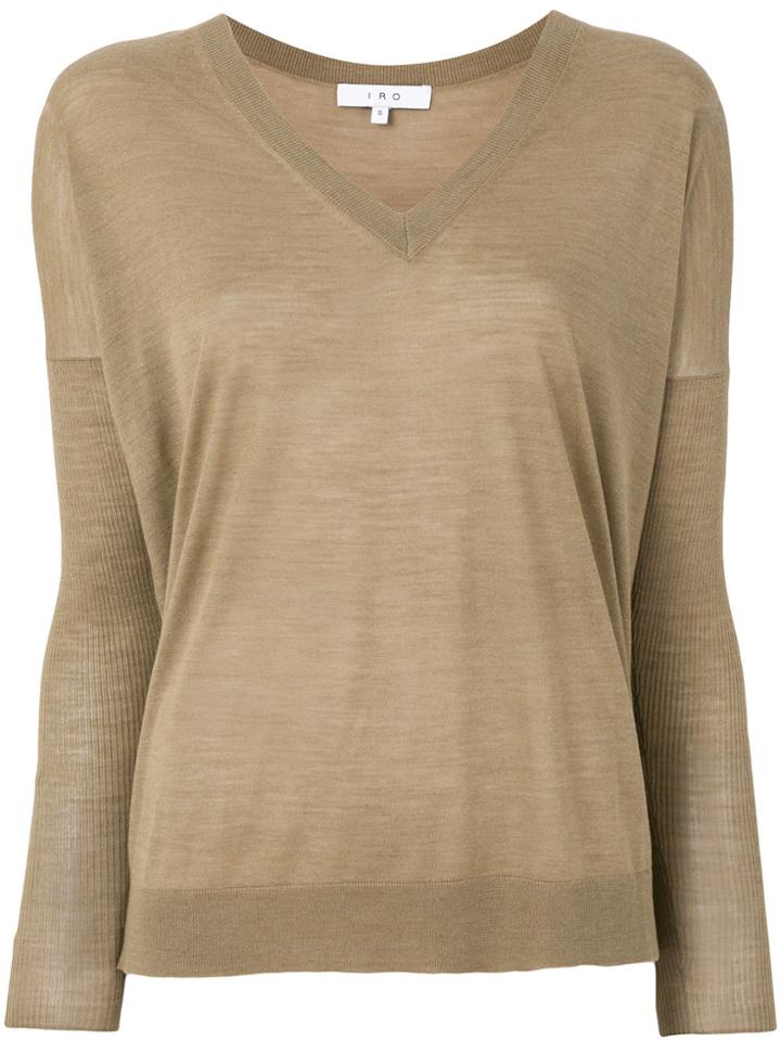 Iro V-neck Jumper - Green