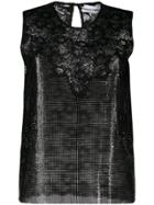 Paco Rabanne Chainmail Lace Vest - Black