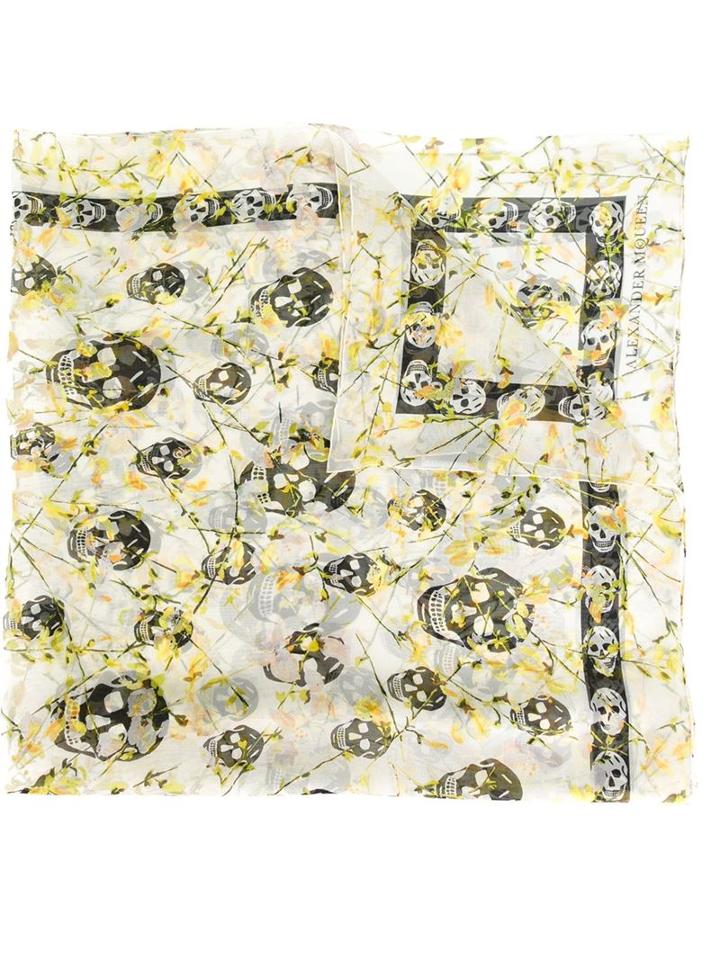 Alexander Mcqueen Floral Skull Scarf