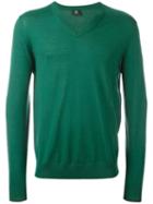 Ps By Paul Smith V-neck Jumper, Men's, Size: Medium, Green, Merino