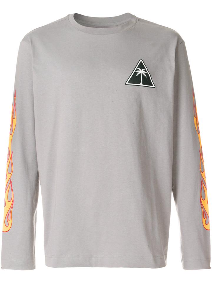 Palm Angels Printed Long-sleeve T-shirt - Grey