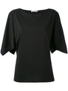 Stefano Mortari - Flutter Sleeve Blouse - Women - Cotton - 48, Black, Cotton