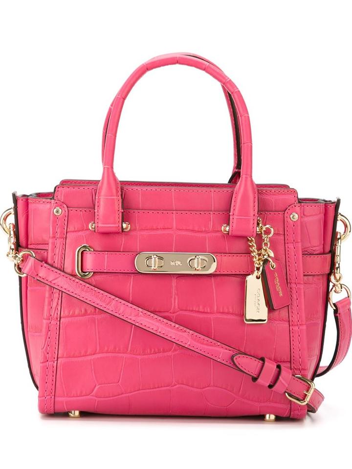Coach Small 'swagger' Tote, Women's, Pink/purple