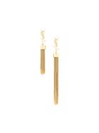 Saint Laurent Asymmetric Tassel Earrings - Metallic