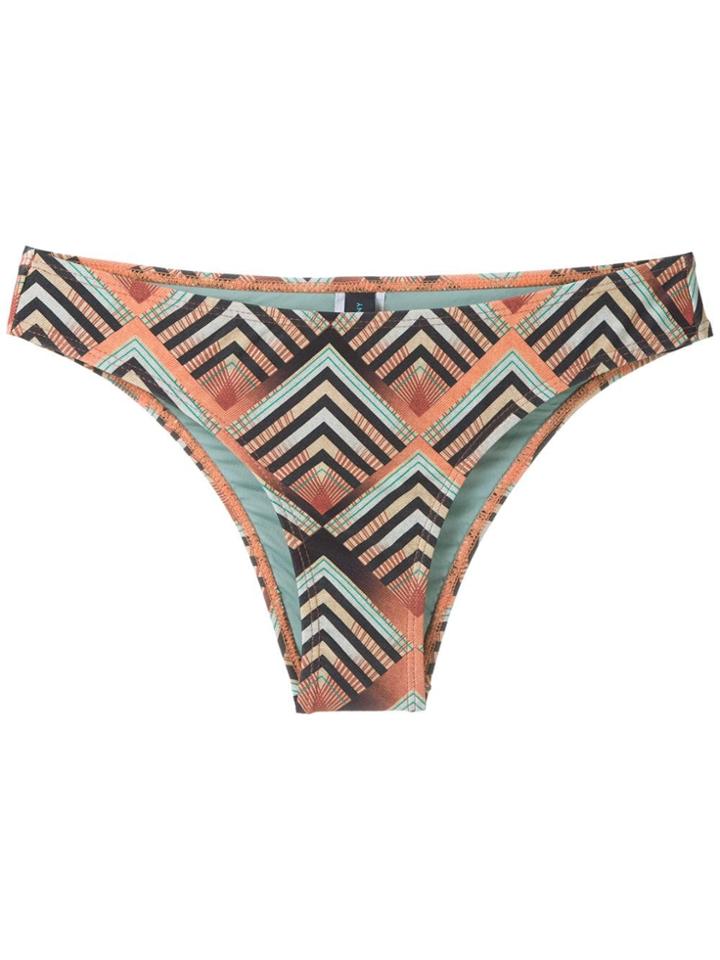 Lygia & Nanny Waikiki Printed Bikini Bottom - Orange