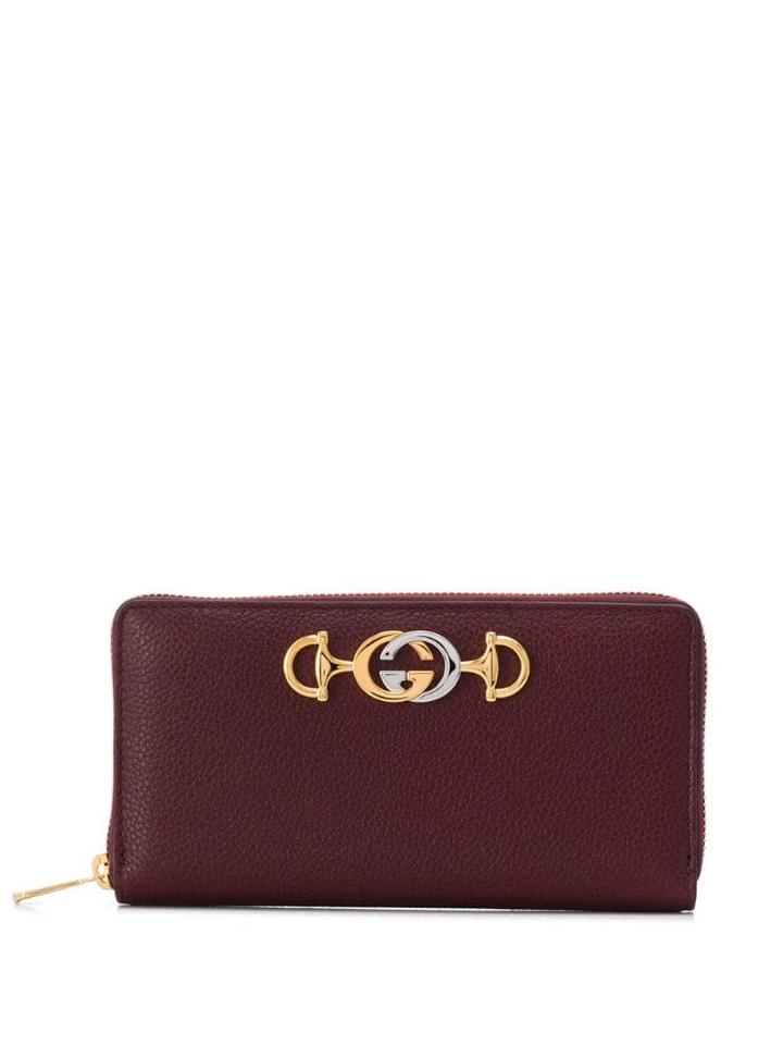 Gucci Zumi Zip Around Wallet - Red