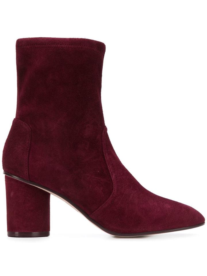 Stuart Weitzman Suede Boots - Red