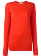 John Smedley Crew Neck Jumper, Women's, Size: Medium, Red, Merino/virgin Wool