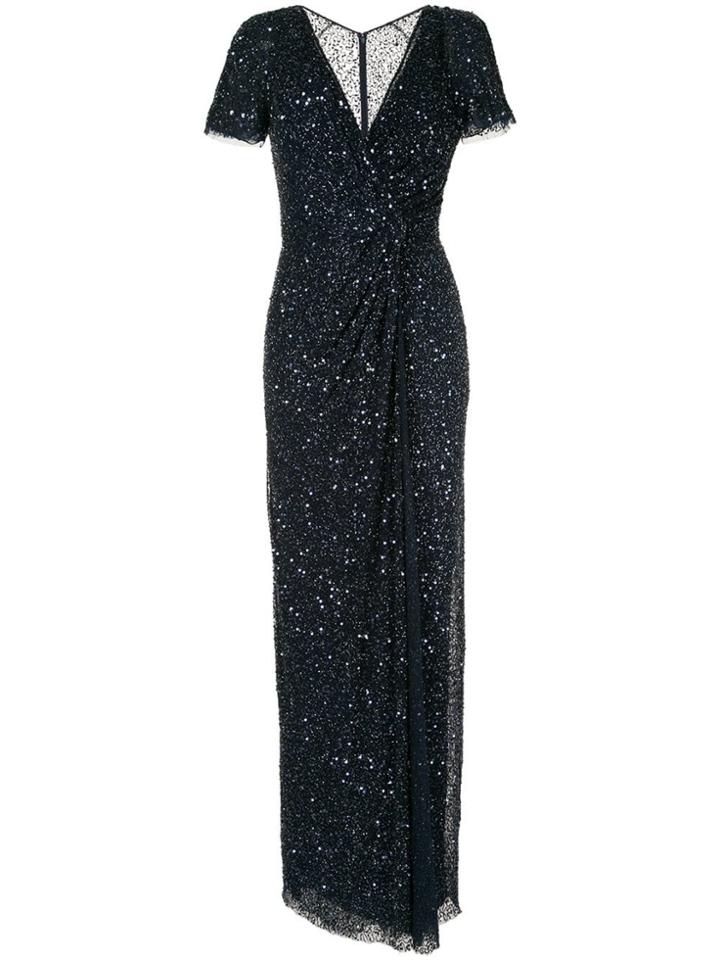 Jenny Packham Sequin Gown - Blue