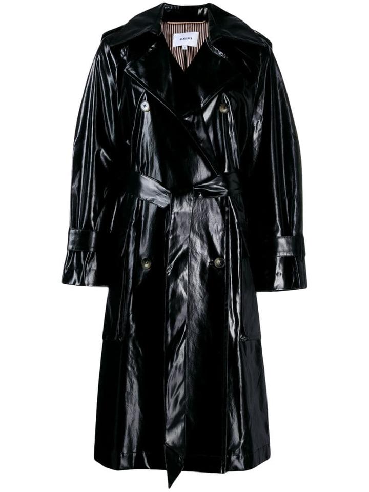 Nanushka Ambar Rain Mac - Black