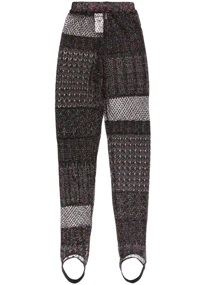 Circus Hotel Patchwork Knit Trousers - Black