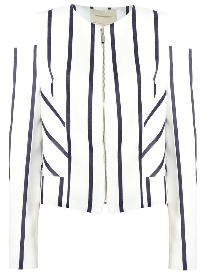 Giuliana Romanno Striped Panelled Blazer