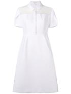 Delpozo Sheer Panel Midi Dress - White