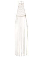 Jil Sander Woven Halterneck Top - Nude & Neutrals