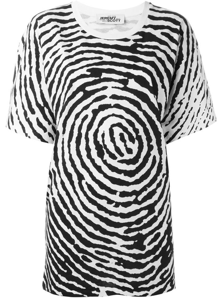 Jeremy Scott Oversized Finger Print T-shirt