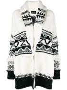 Zadig & Voltaire Fashion Show Native American Style Intarsia Cardigan -