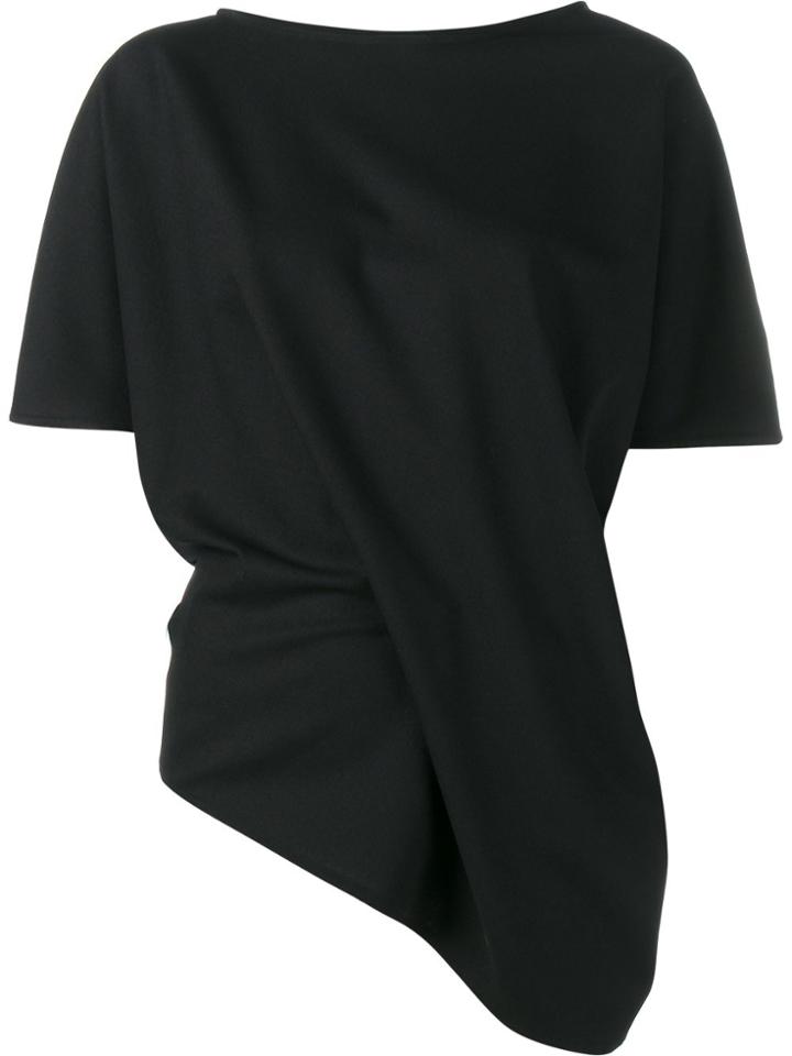 Ann Demeulemeester Draped Blouse - Black