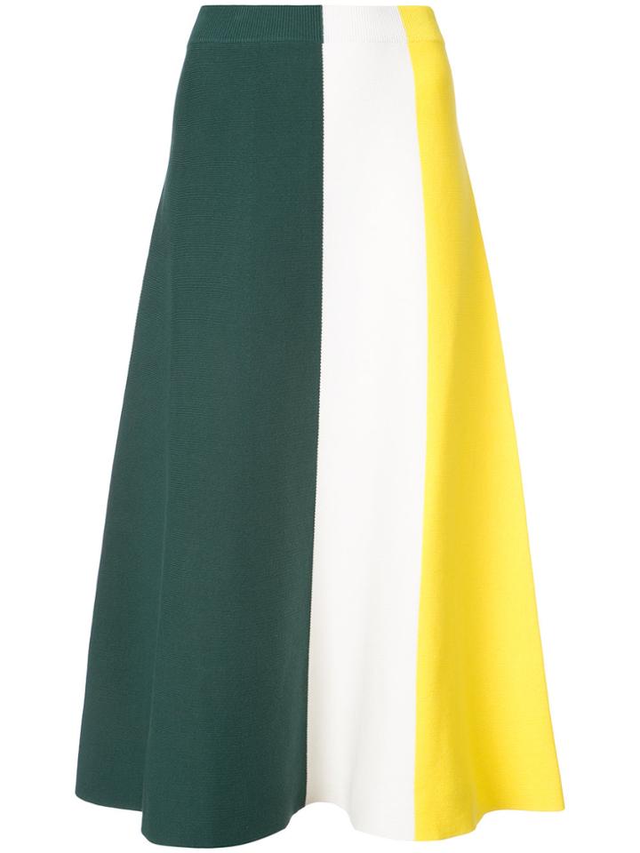 Derek Lam A-line Block Colour Dress - Green