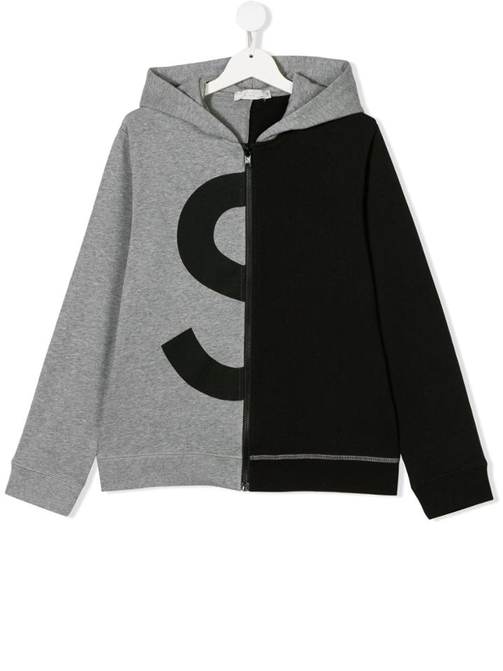 Stella Mccartney Kids Teen Printed Zipped Hoodie - Black