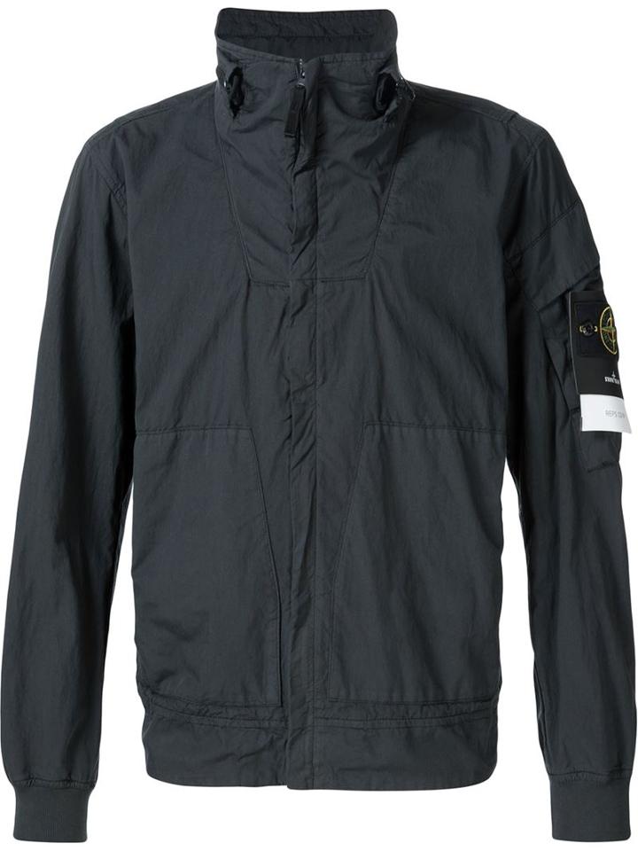 Stone Island Logo Patch Detail Wind Breaker