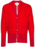 Thom Browne Cable Knit Cardigan - Red
