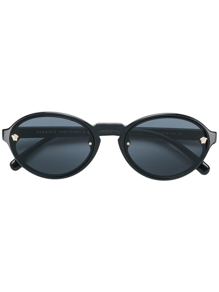 Versace Eyewear Oval Frame Sunglasses - Black